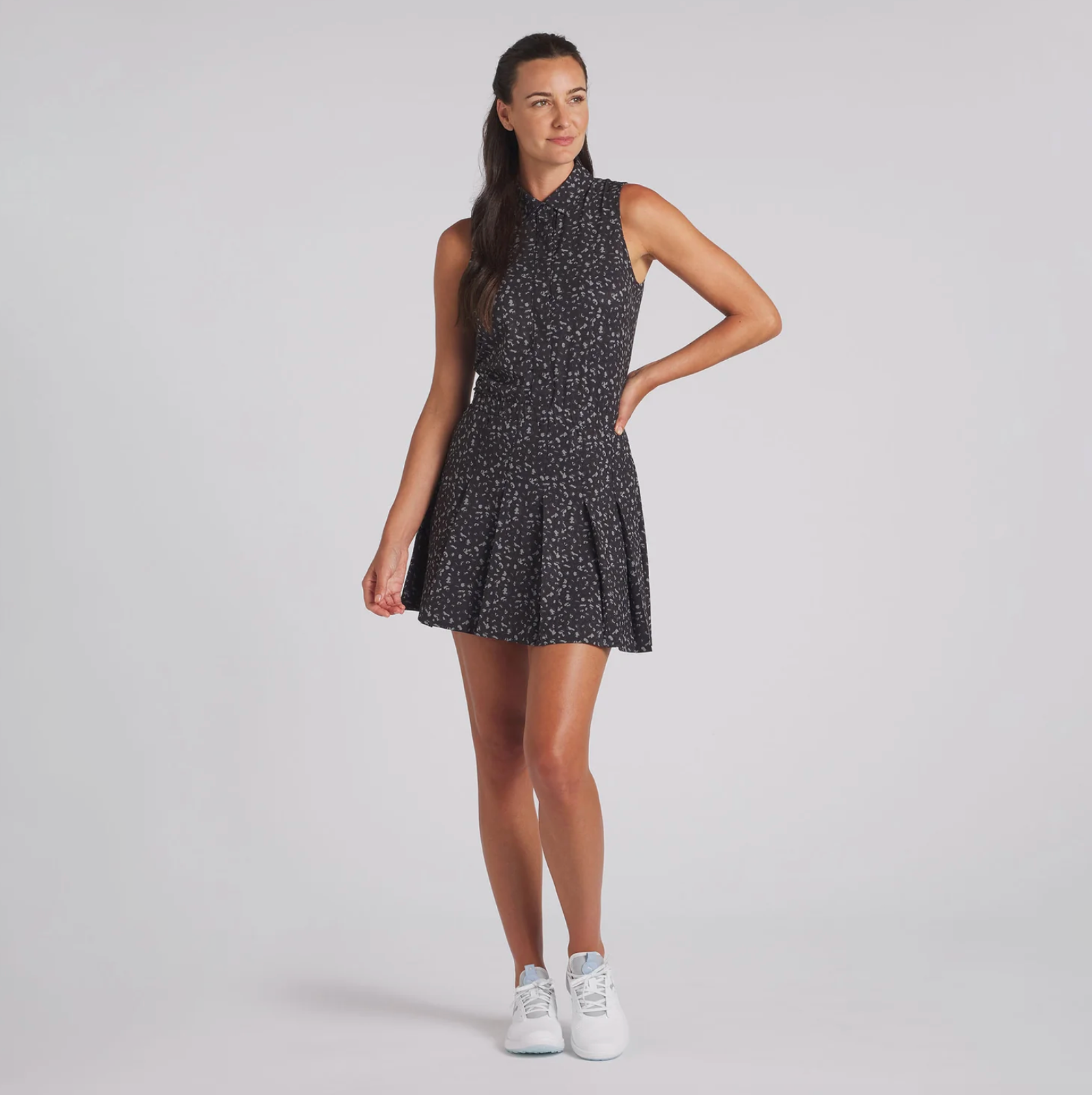 white christmas dresses Puma Women's Leopard Pleated Golf Dress – Shop Team Golf