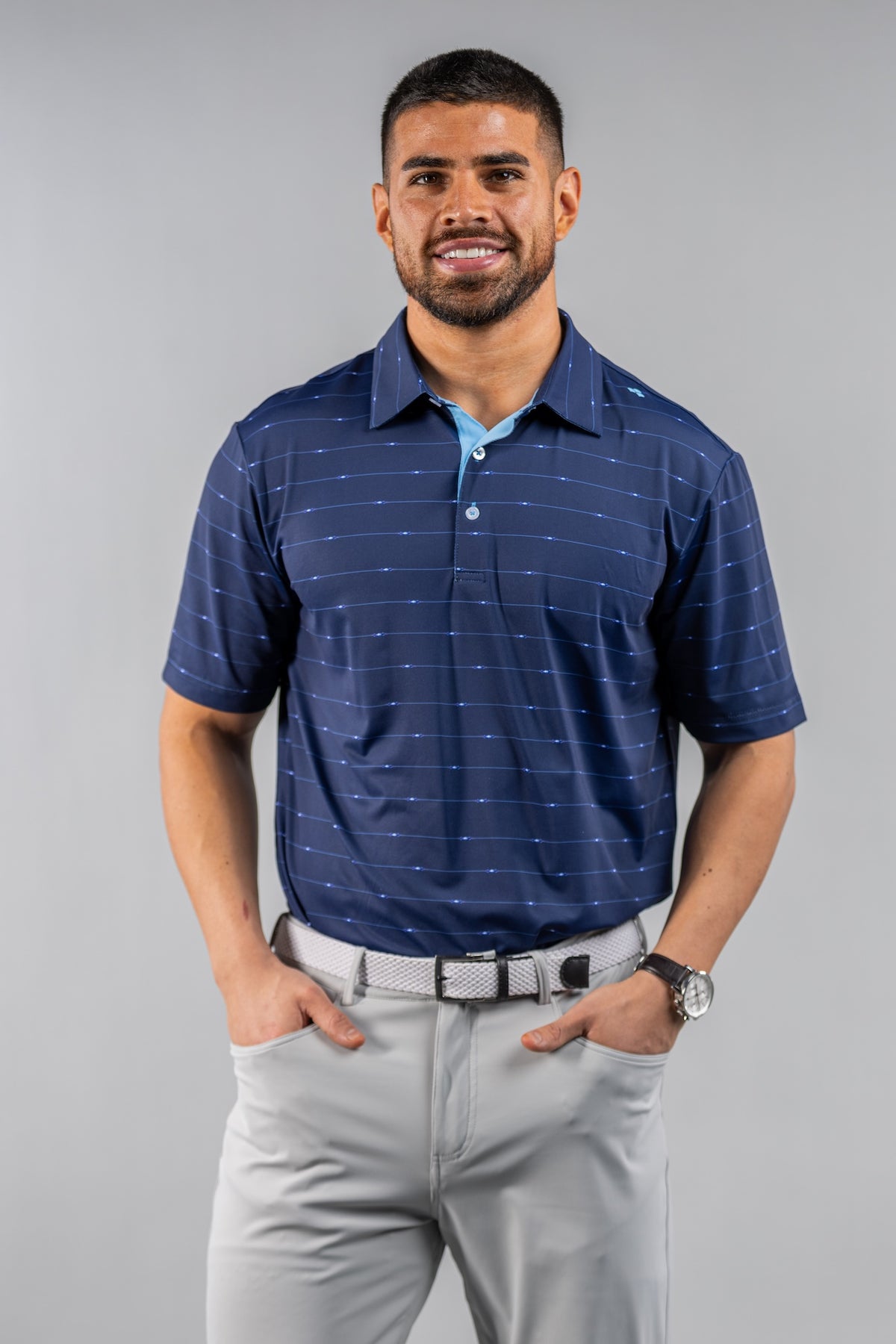 Scales Mens Rigging Stripe Polo