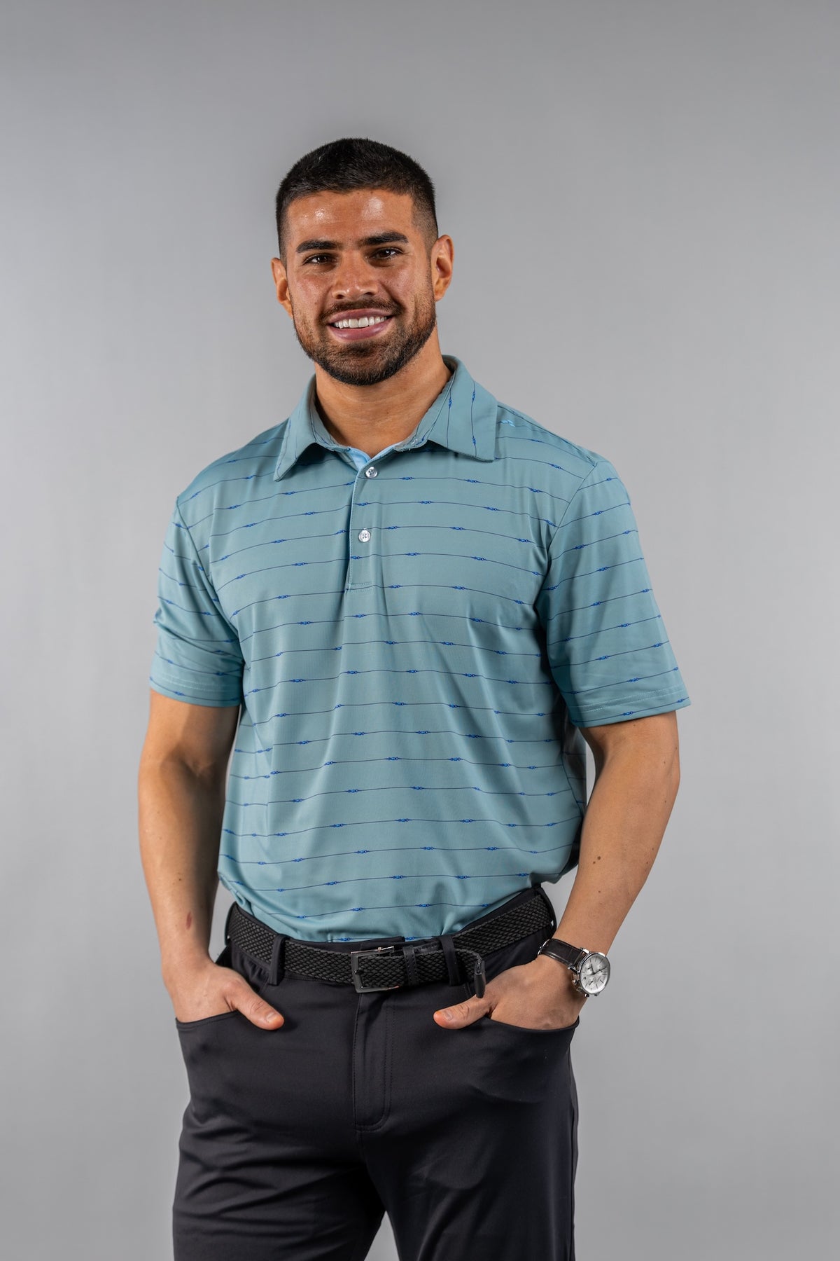 Scales Mens Rigging Stripe Polo