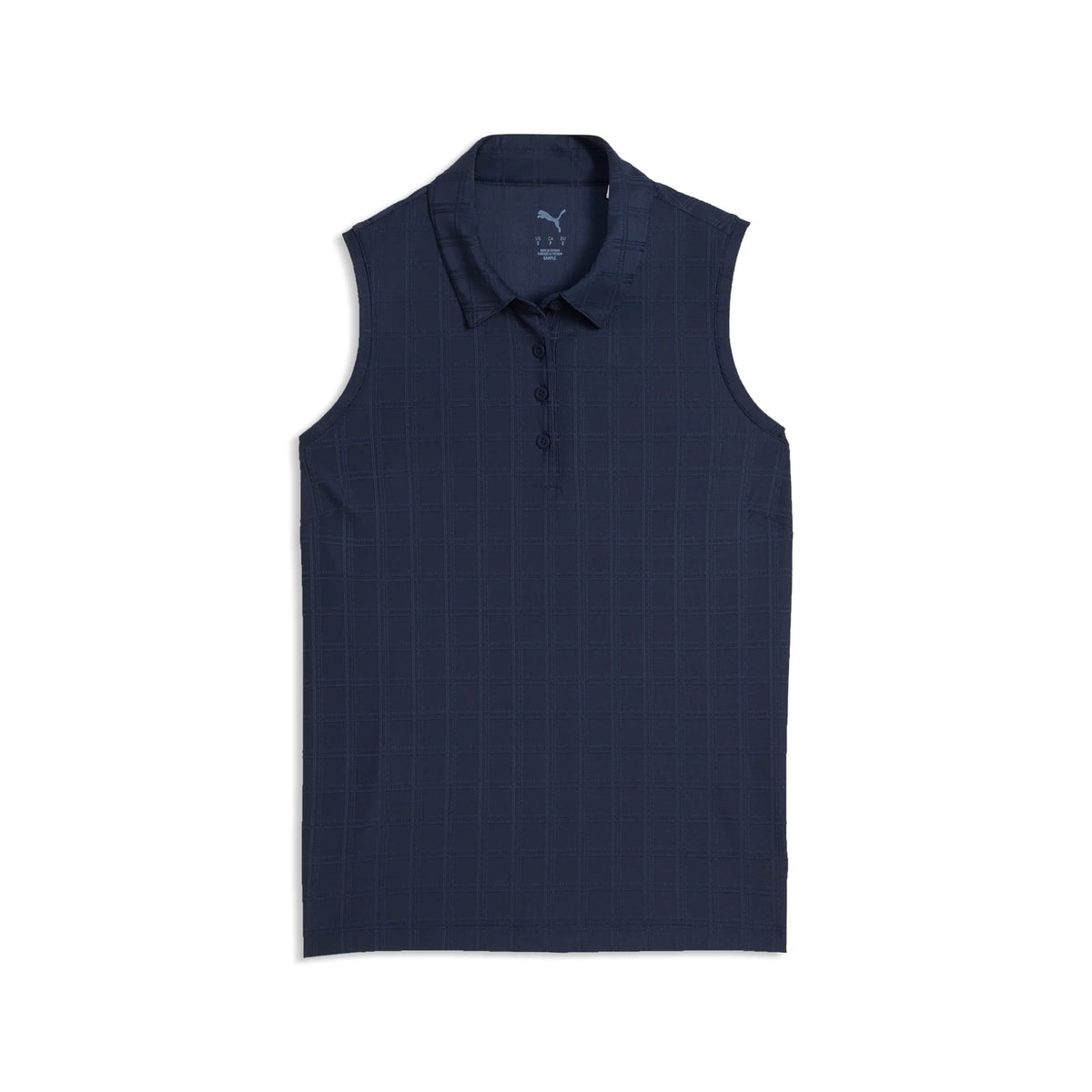 Puma Women's Plaid Knit Sleeveless Golf Polo