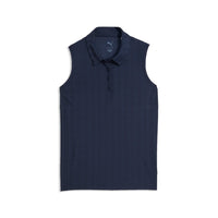 Puma Women's Plaid Knit Sleeveless Golf Polo