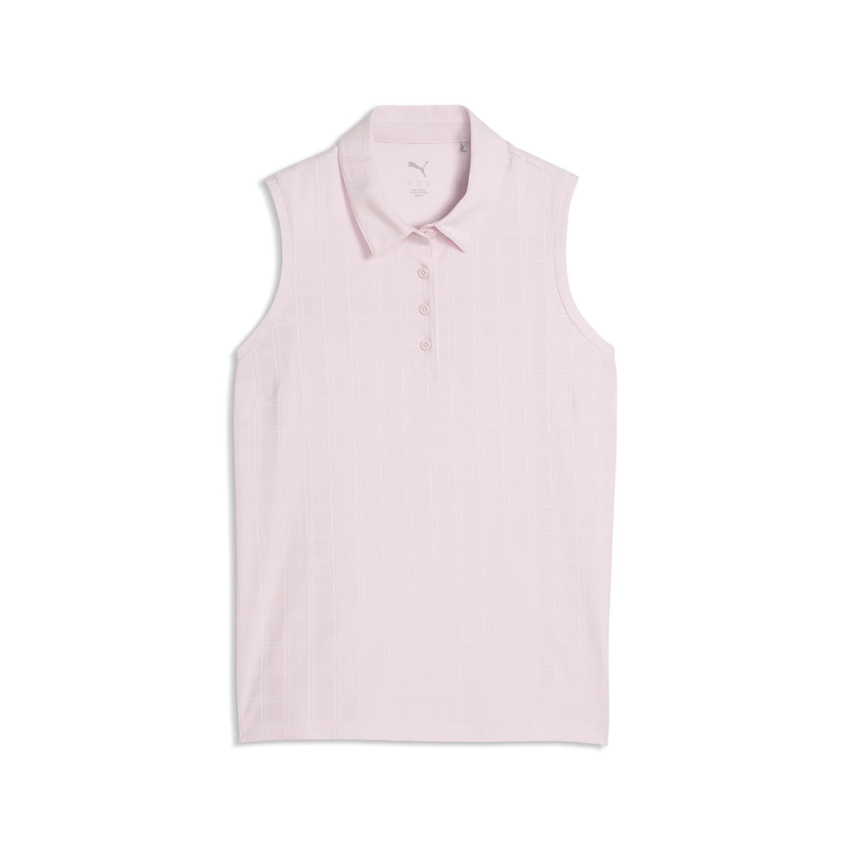 Puma Women's Plaid Knit Sleeveless Golf Polo