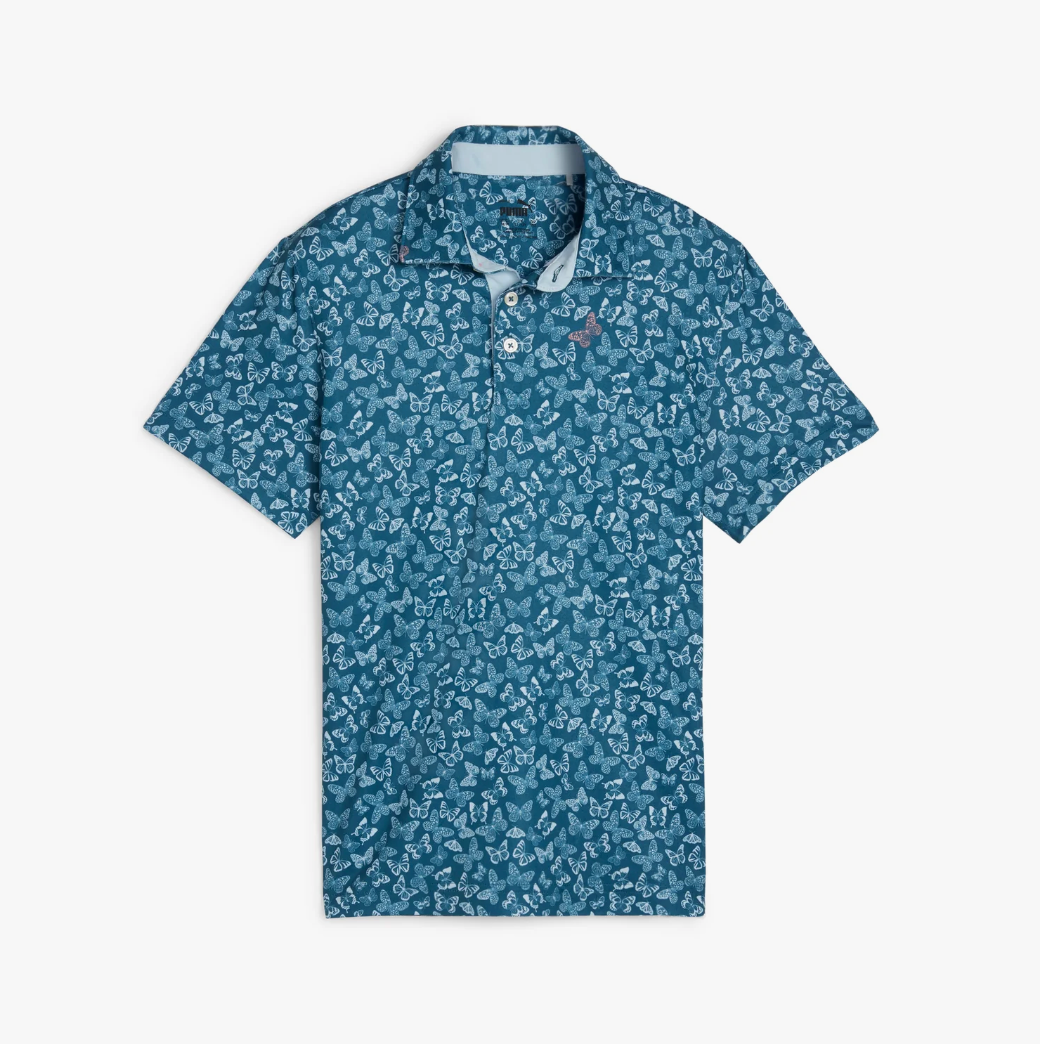 Puma Boy's CLOUDSPUN Butterflies Golf Polo