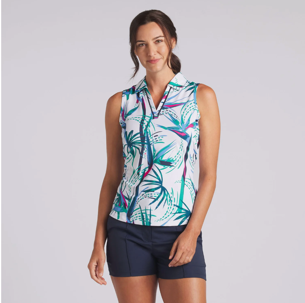 Puma Women's MATTR Paradise Sleeveless Golf Polo