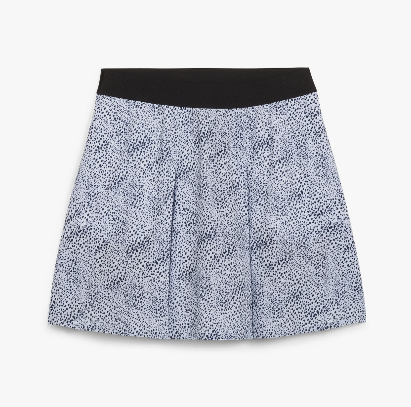 Women's Pleated Microdot Golf Skirt