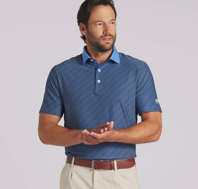 Puma AP Jacquard Stripe Golf Polo