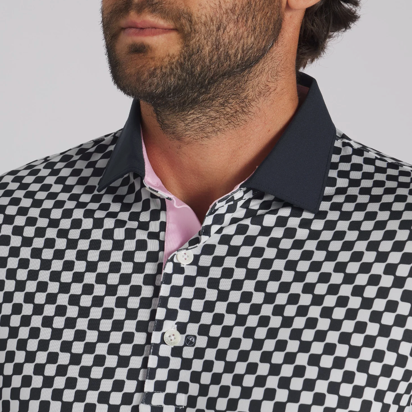 Puma AP MATTR Checkered Golf Polo