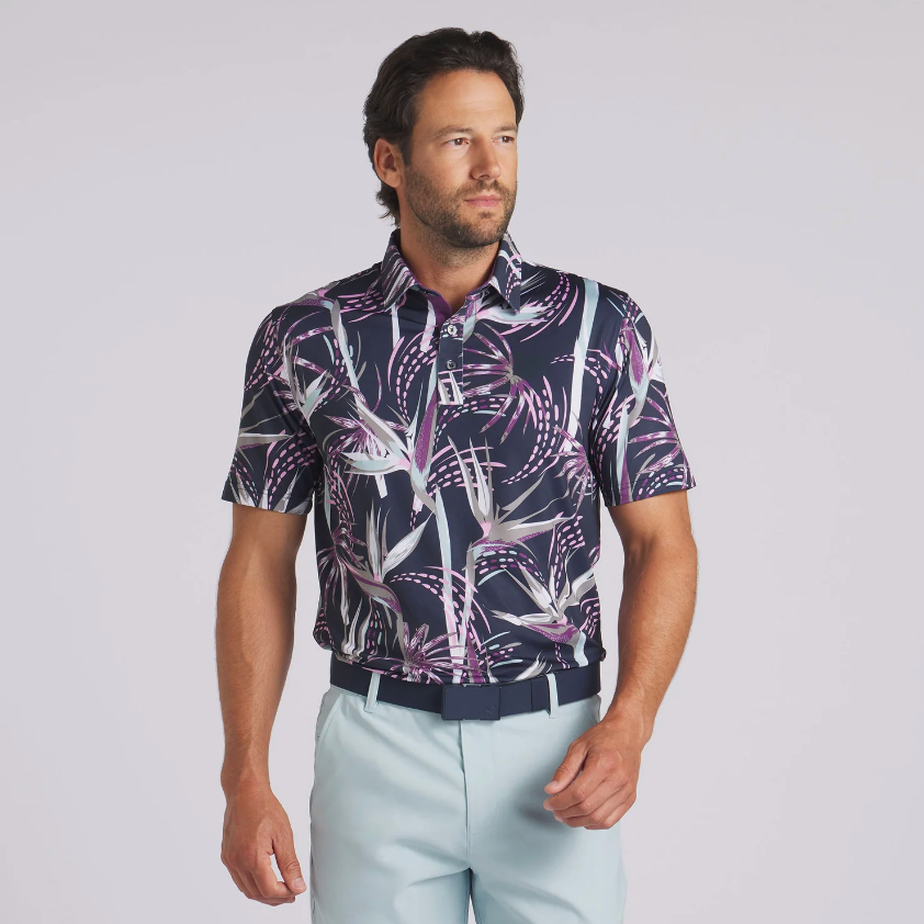 Puma MATTR Birds of Paradise Golf Polo