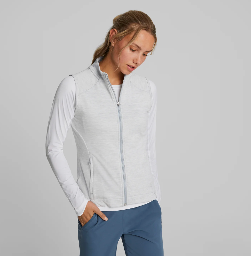 Puma Women's CLOUDSPUN Heather Full Zip Golf Vest