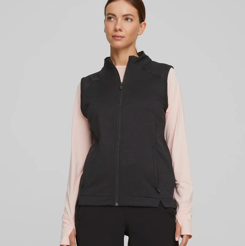 Puma Women's CLOUDSPUN Heather Full Zip Golf Vest