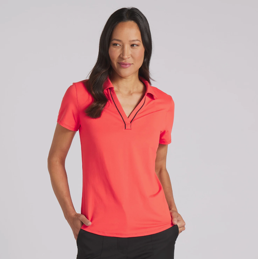 Puma Women's CLOUDSPUN Piped Golf Polo