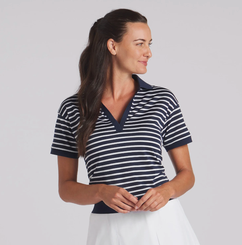 Puma Women's Everyday Stripe Pique Golf Polo