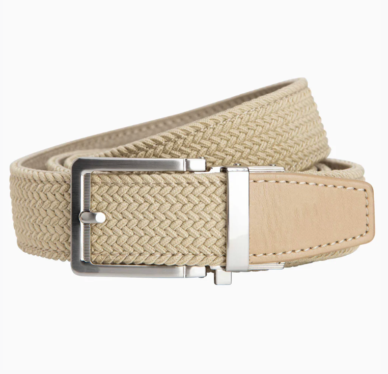 Nextbelt Braided Tan Golf Belt 1.38" [35mm]