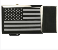 Nextbelt Go-In! Beveled USA Flag Gunmetal Buckle