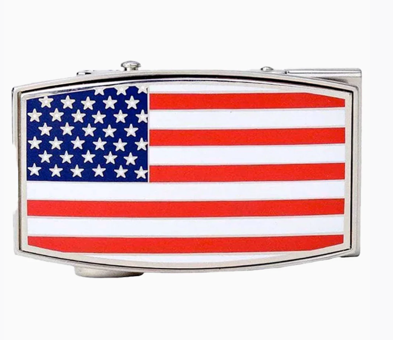 Nextbelt USA Flag Aston Color Dress Buckle, Fits 1 3/8" Straps