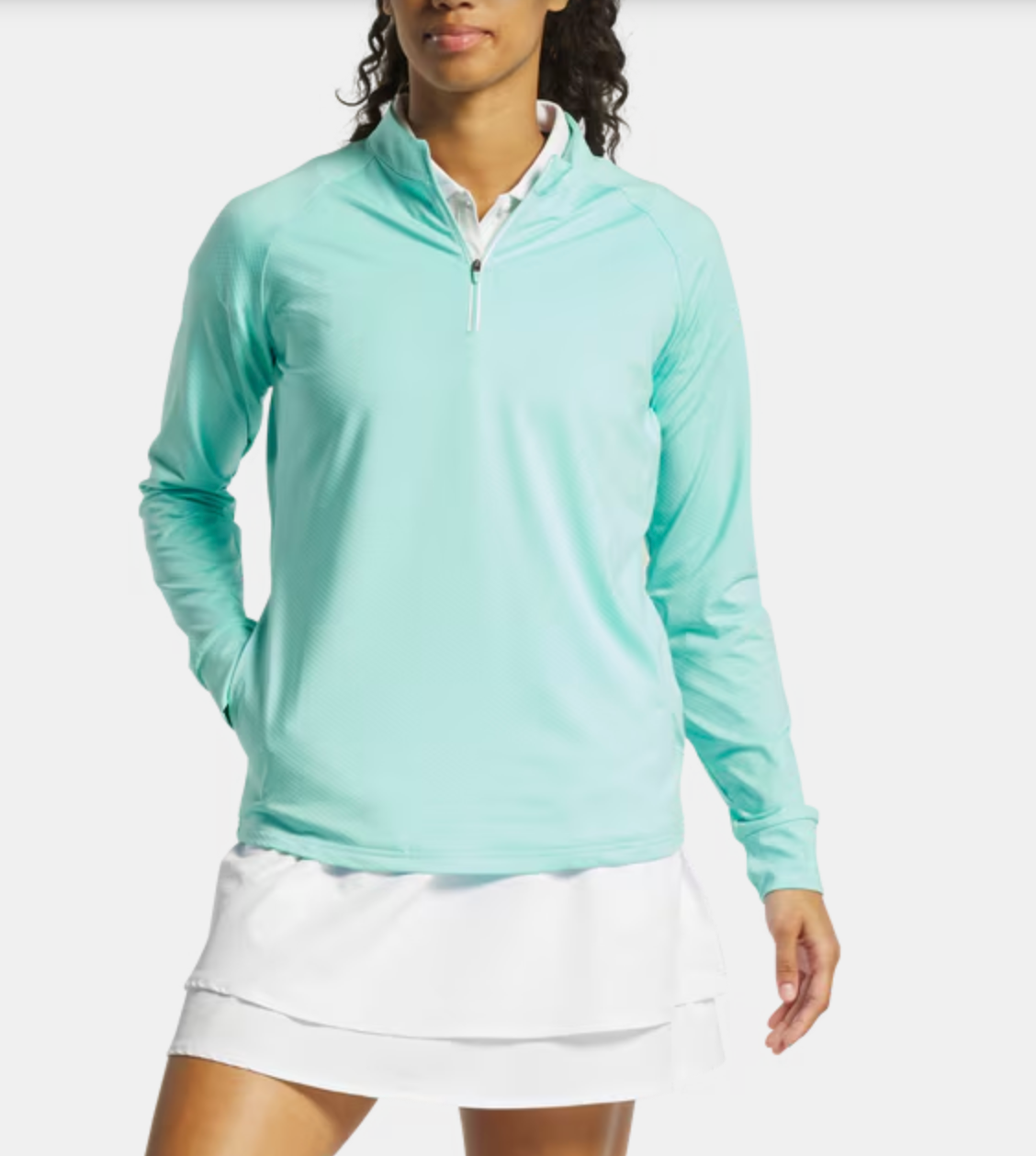 Footjoy Womens 1/4 Zip Dot Jacquard Midlayer