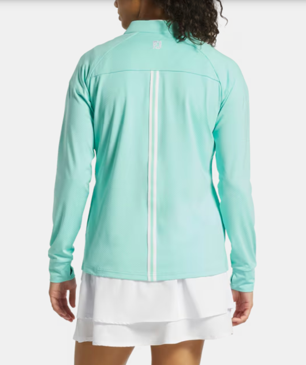 Footjoy Womens 1/4 Zip Dot Jacquard Midlayer