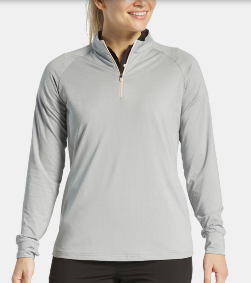 FOOTJOY ホワイト パーカー Footjoy Womens 1/4 Zip Dot Jacquard Midlayer – Shop Team Golf