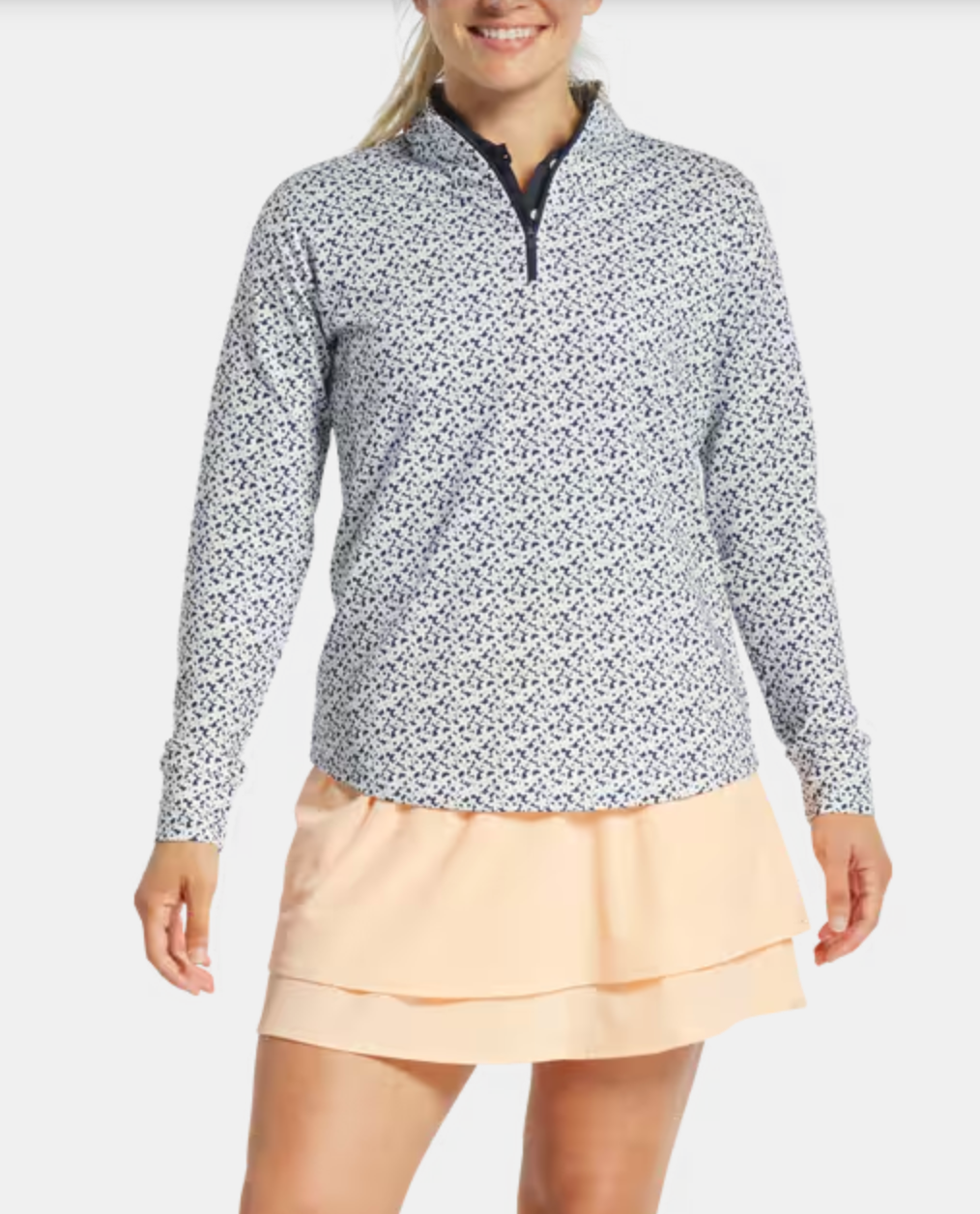 Footjoy Womens 1/4 Zip Floral Midlayer