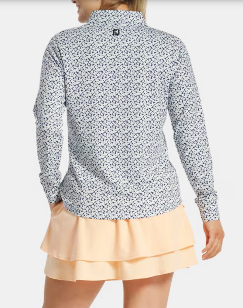 Footjoy Womens 1/4 Zip Floral Midlayer