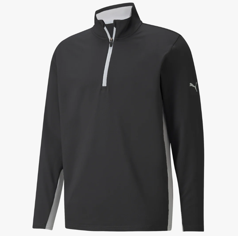 【新品】NO GOLF PADDED PISTE L/S - Black S Mens-Welded-Chevron-Print-Full