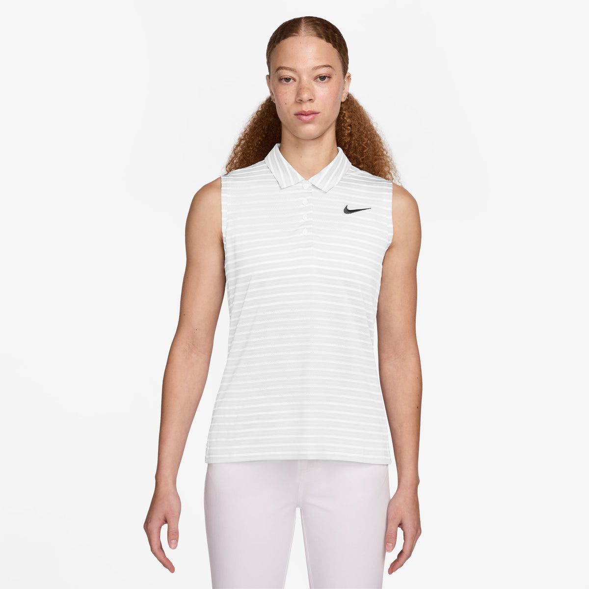 Nike Victory Women's Dri-FIT Sleeveless Striped Golf Polo